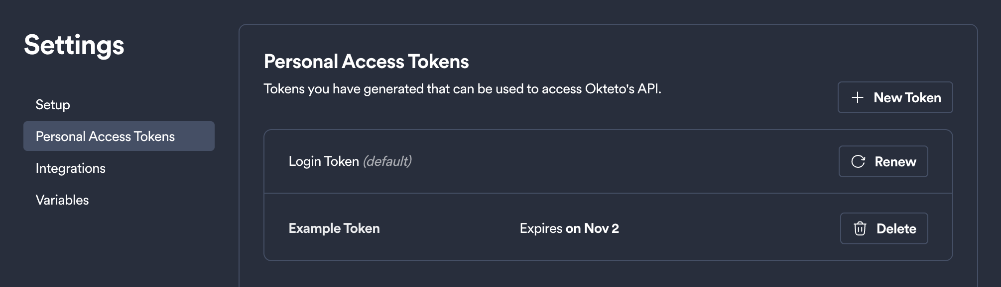 new token